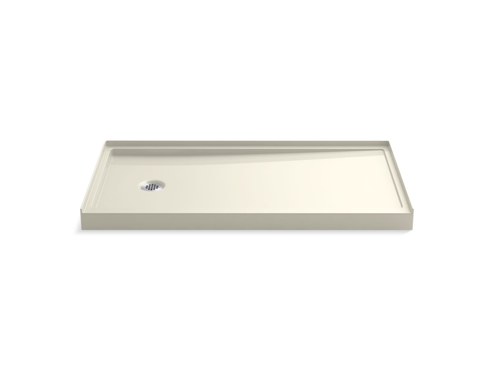 Rely 60" x 32" alcove shower base, left drain