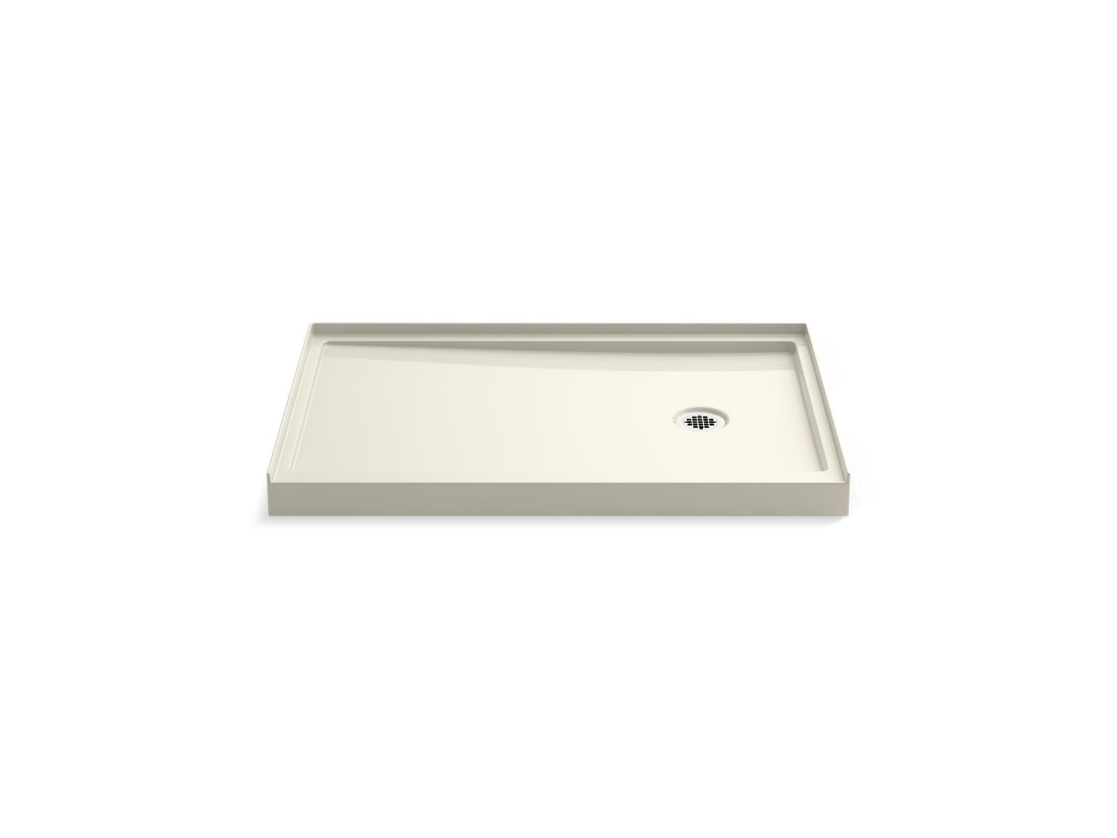 Rely 48" x 32" alcove shower base, right drain