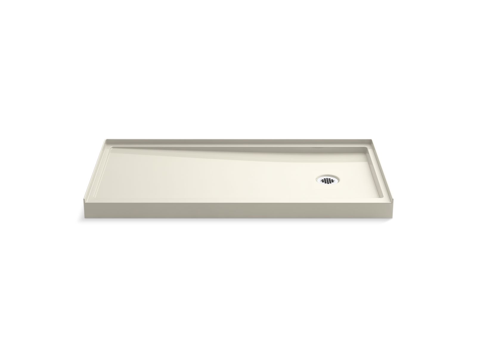 Rely 60" x 30" alcove shower base, right drain