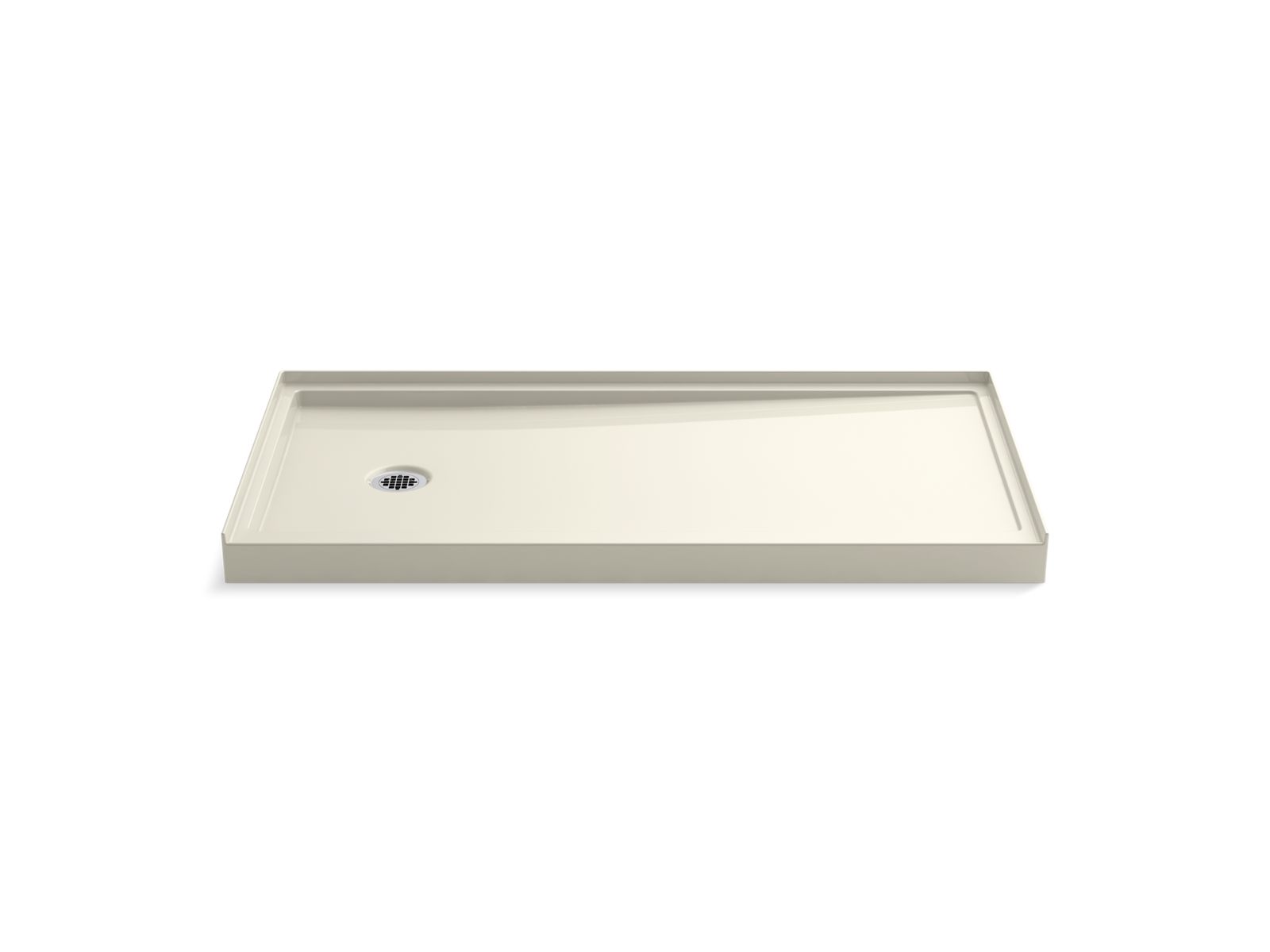Rely 60" x 30" alcove shower base, left drain