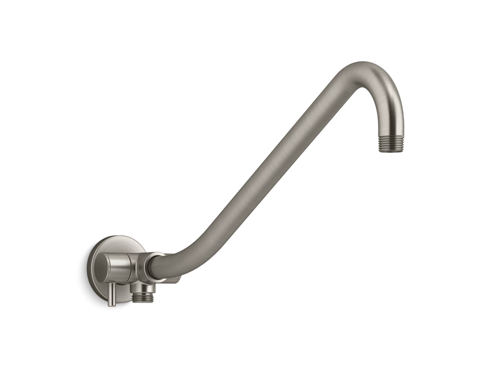 Gooseneck Rainhead arm with 3-way diverter