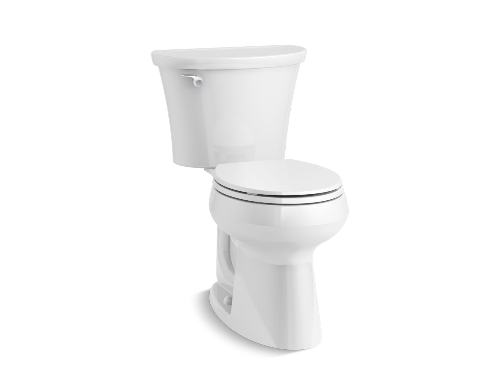 Kohler Co., Toilet, With its clean, simple design and efficient performance, this Cavata water-conserving chair height toilet