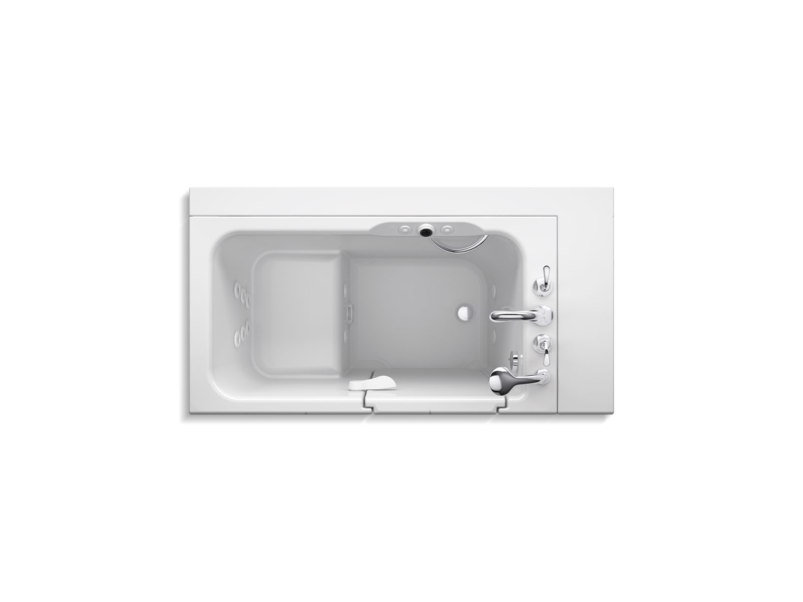 K-156T-RCP-0 | Belay Walk-in whirlpool bath (right open door, step