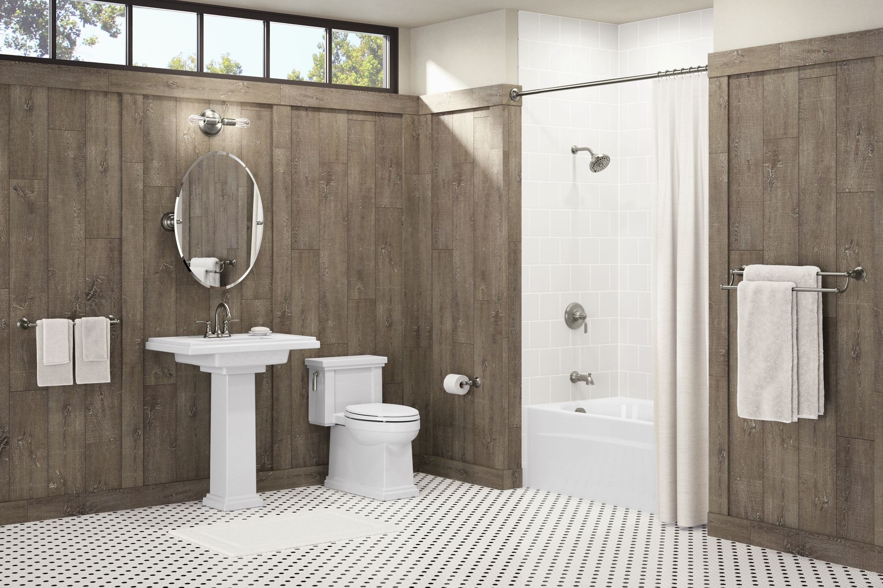 Up to 3 walls & multiple product categories visible