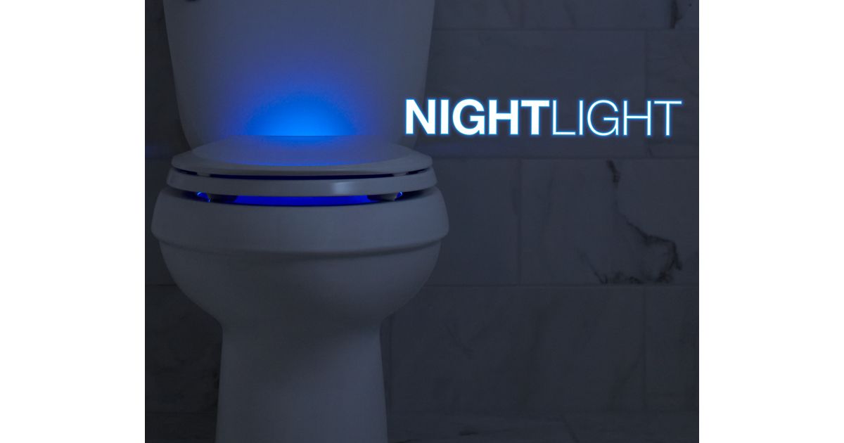Nightlight Lighted Toilet Seats By Kohler - Kohler Nightlight Toilet Seat Installation