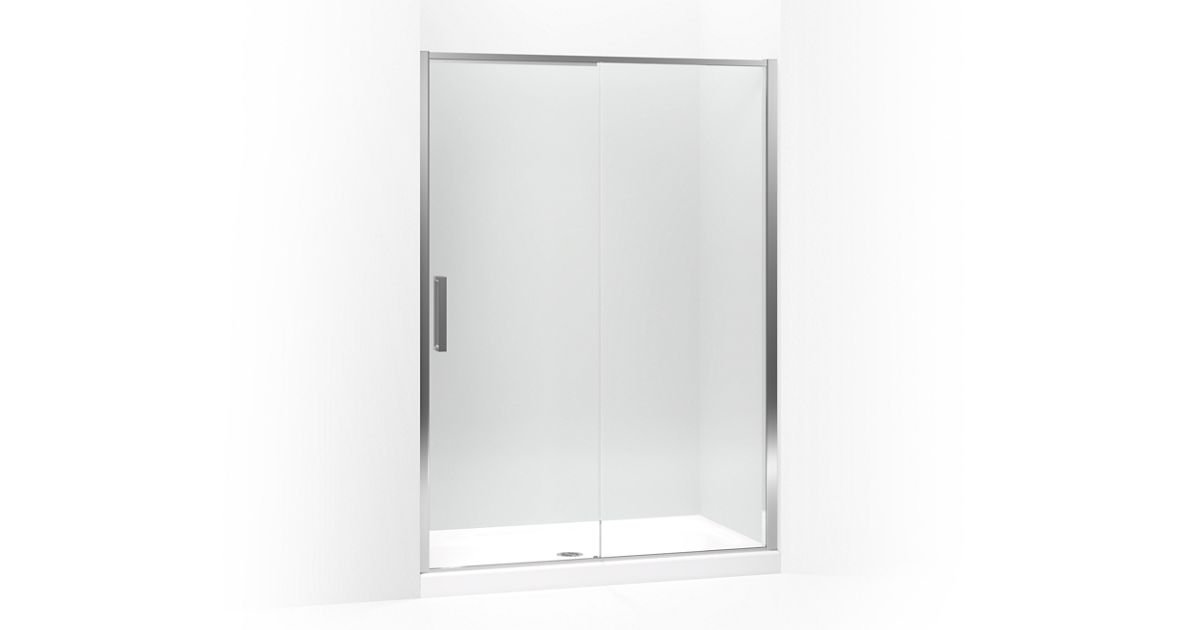 K L Torsion Sliding Shower Door 76 7 8 H X 60 W With 5 16 Thick Crystal Clear Glass Right Hand Door Kohler