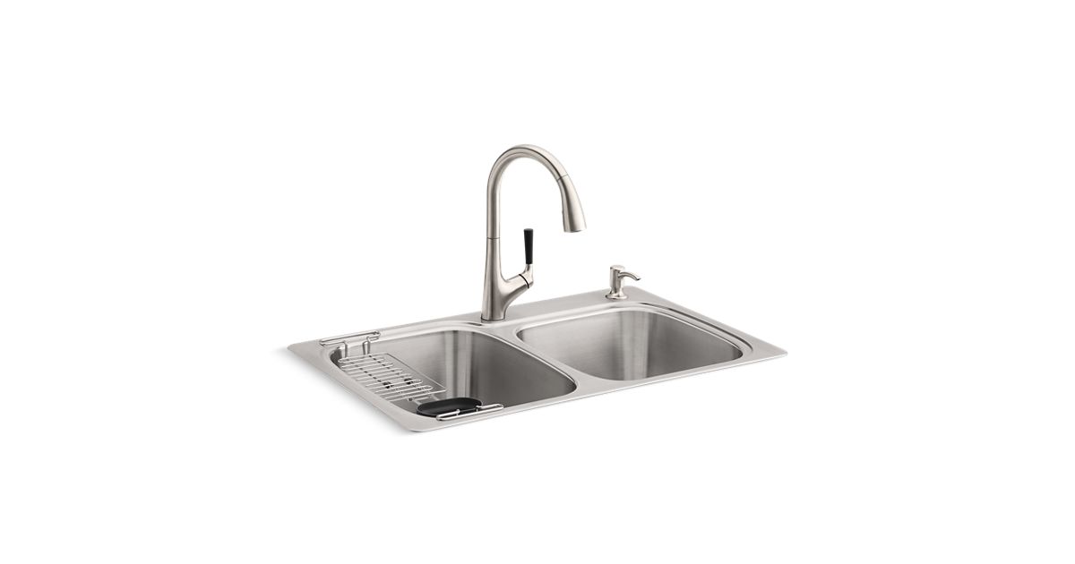K-R75791-2PC | KOHLER® All-In-One Kit top-/undermount kitchen sink | KOHLER Kohler Kitchen