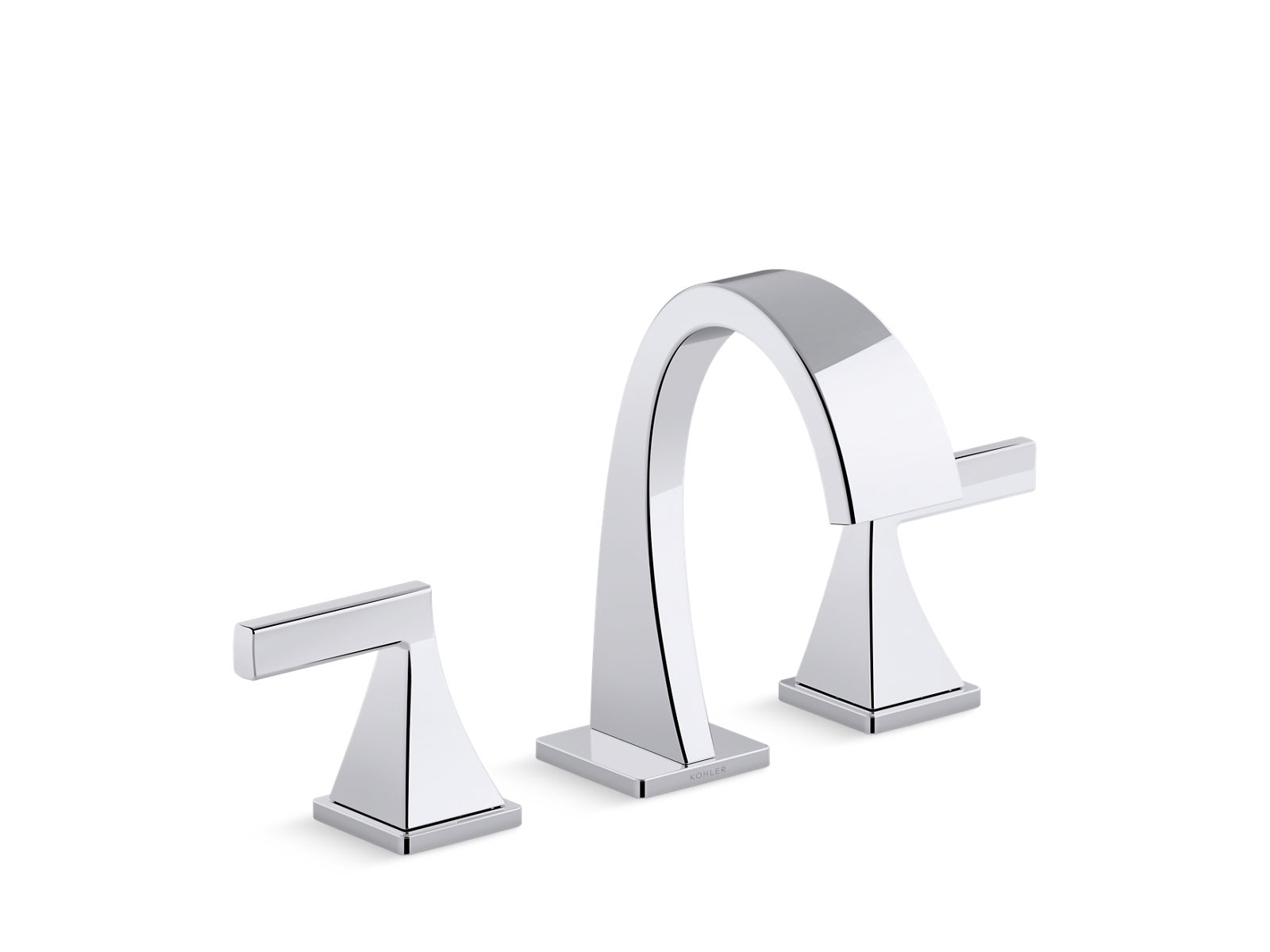Kohler Co., Bathroom Faucet, Featuring a unique ribbon water flow, this Katun widespread faucet adds an element of surprise