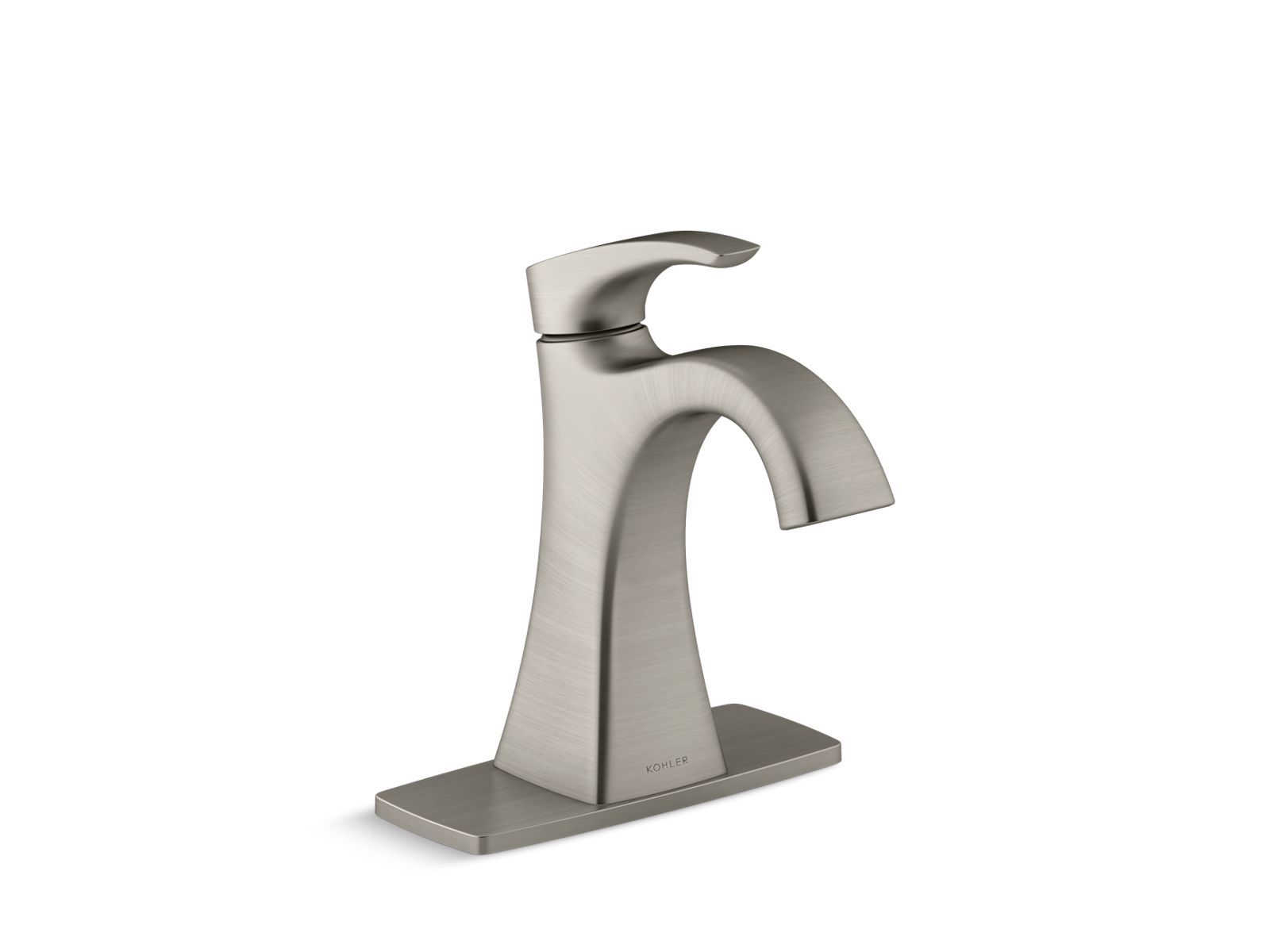 Kohler Co., Bathroom Faucet, With a unique ribbon water flow and gentle curves, Maxton delivers a softened approach to