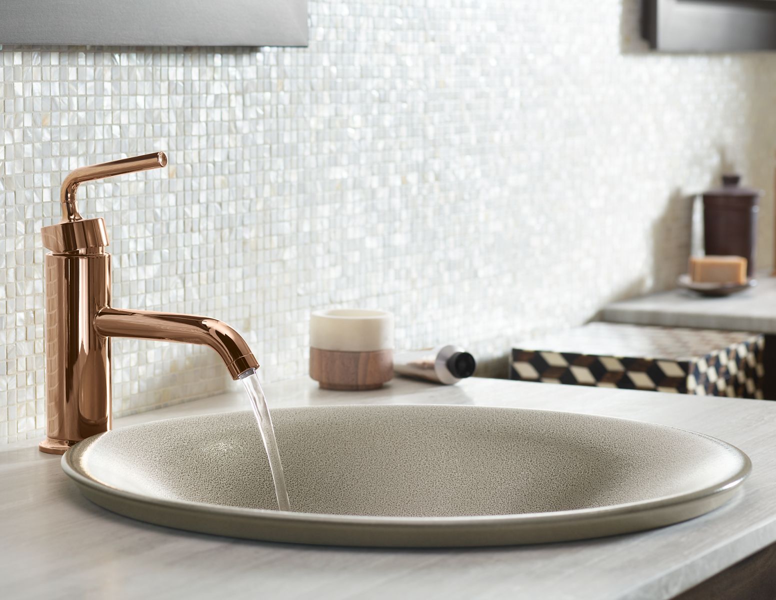 Vibrant Rose Gold Bathroom Faucet Finishes Bathroom Kohler