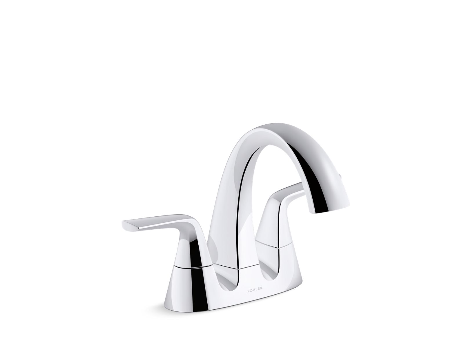 Kohler Co., Bathroom Faucet, With clean lines and a high, arching spout, the Elmbrook faucet adds a contemporary feel to a