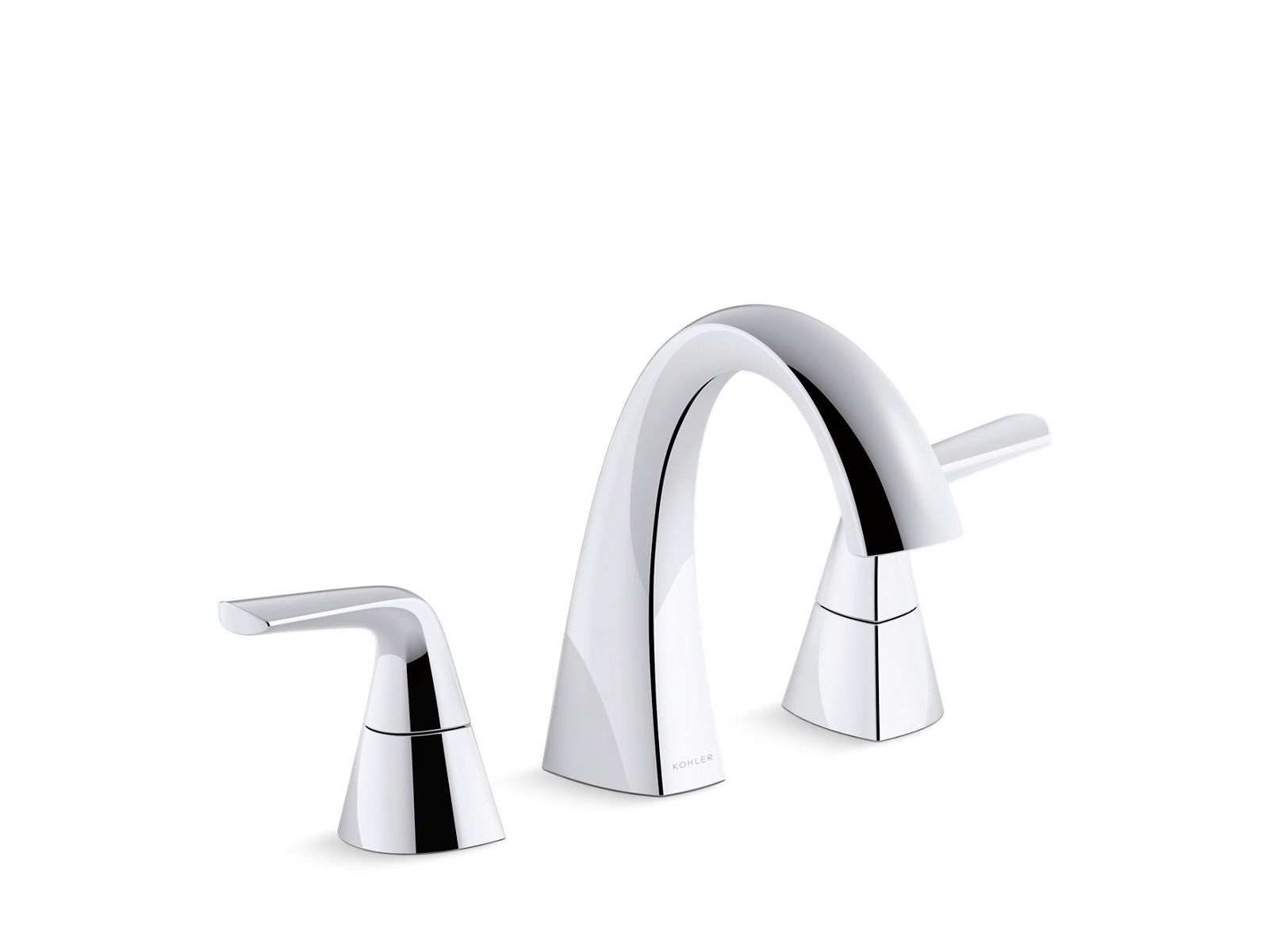 Kohler Co., Bathroom Faucet, With clean lines and a high, arching spout, the Elmbrook faucet adds a contemporary feel to a