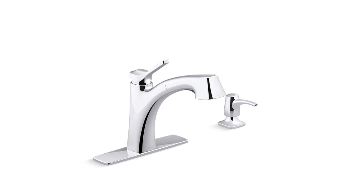 KR30124SD Maxton PullOut Kitchen Faucet with Soap Dispenser