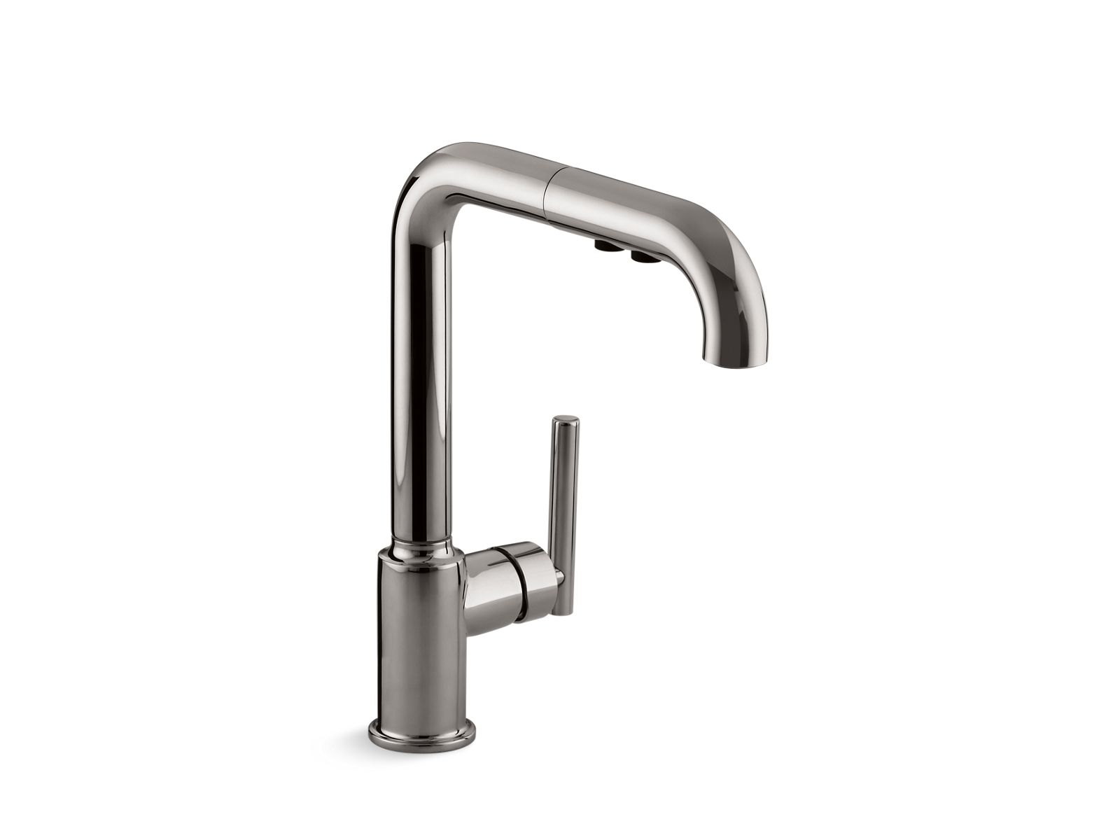 KOHLER Purist Single-Handle Pull-Out Sprayer Kitchen Faucet In Vibrant Stainless