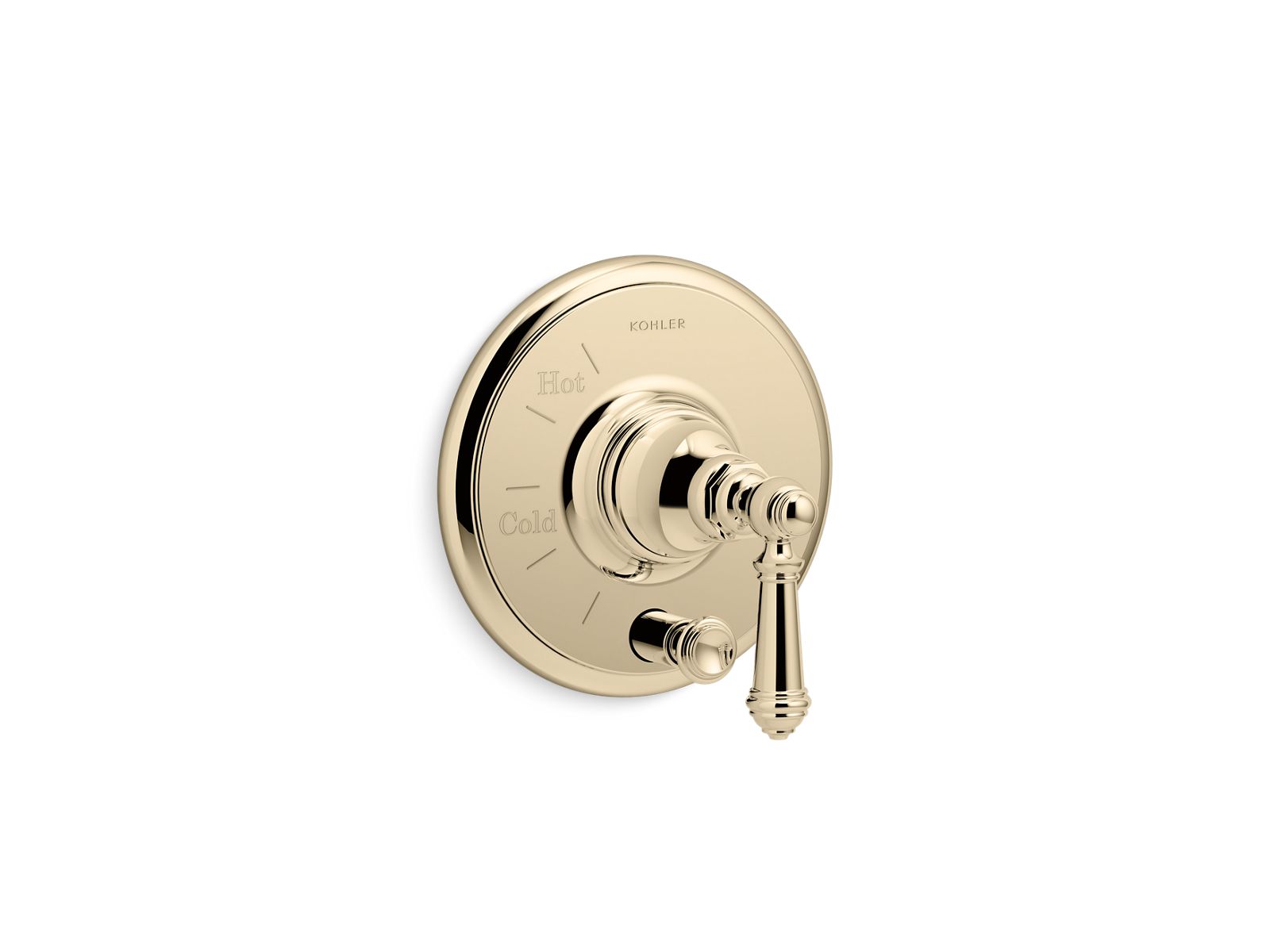 Artifacts Rite-Temp valve trim with push-button diverter and lever handle
