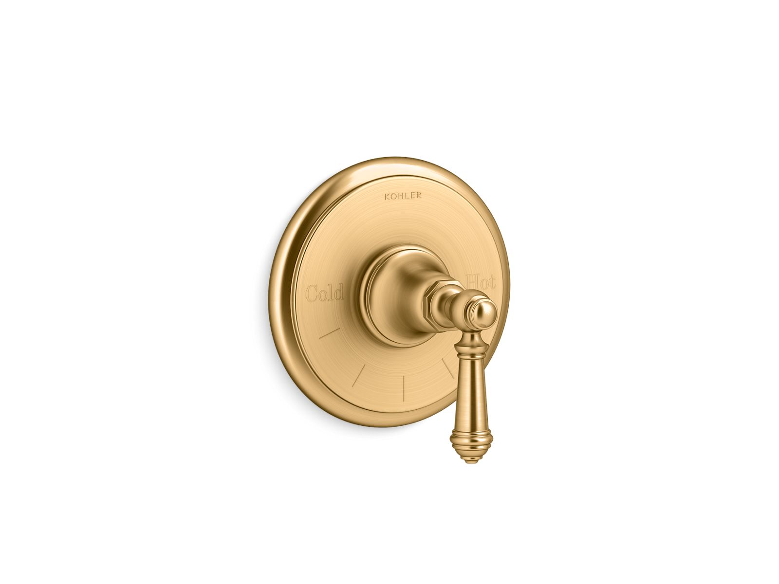 Artifacts MasterShower temperature control valve trim with lever handle