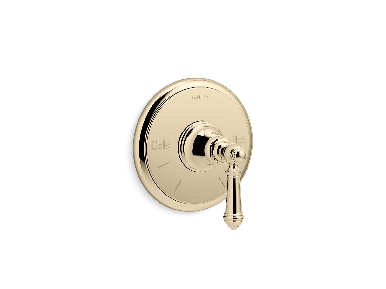 Artifacts MasterShower temperature control valve trim with lever handle