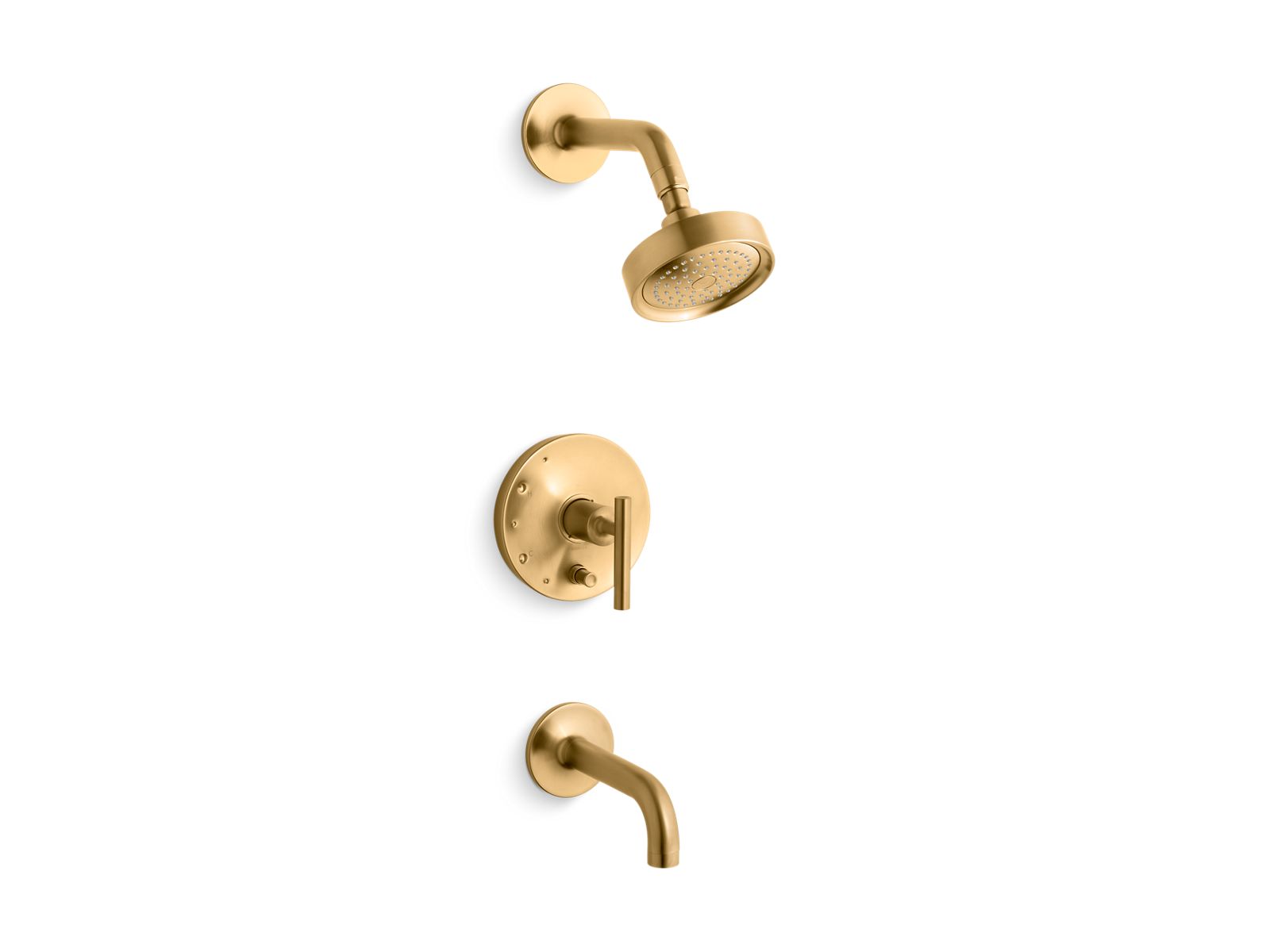 Purist Rite-Temp bath and shower trim kit with push-button diverter and lever handle, 2.5 gpm