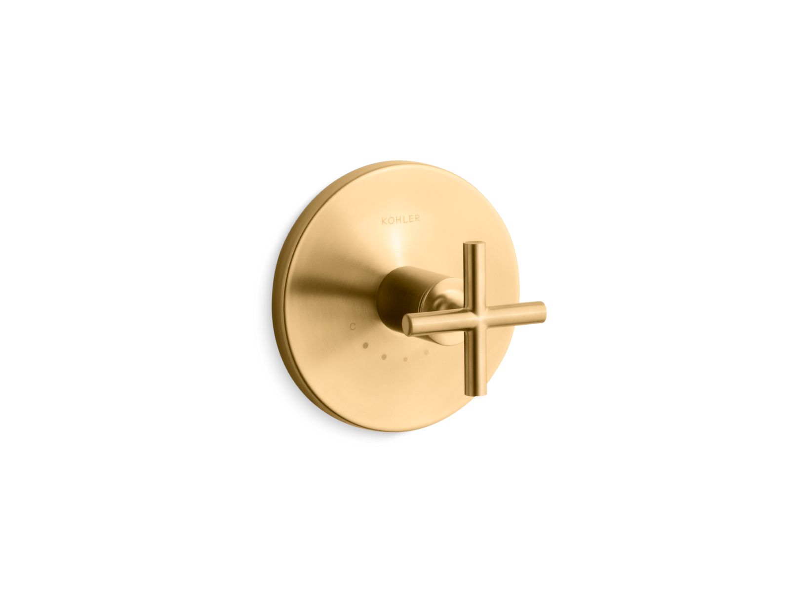 Purist MasterShower temperature control valve trim with cross handle