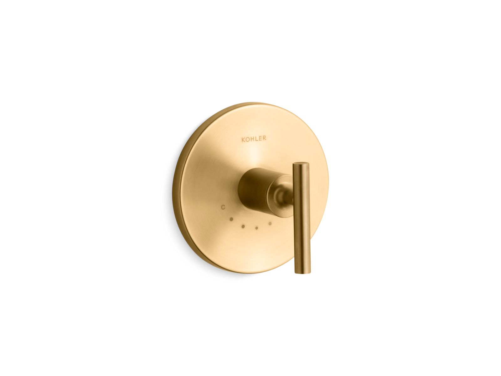 Purist MasterShower temperature control valve trim with lever handle