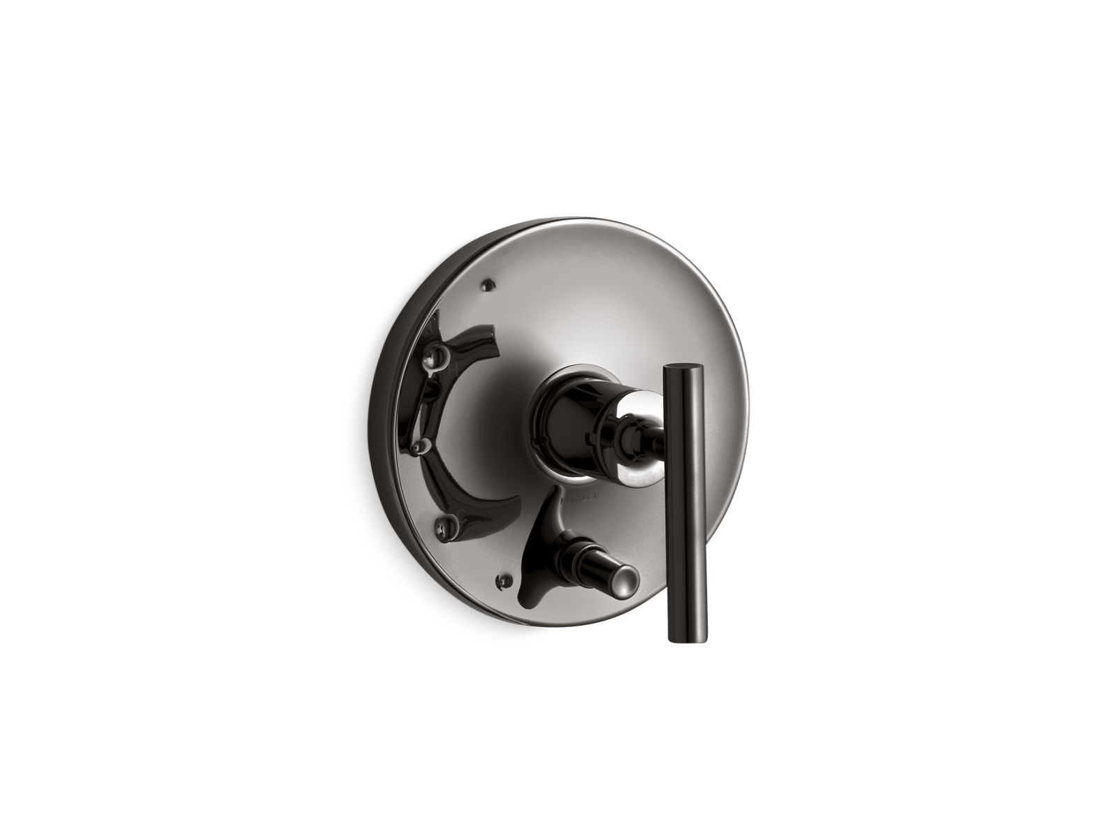Purist Rite-Temp valve trim with push-button diverter and lever handle