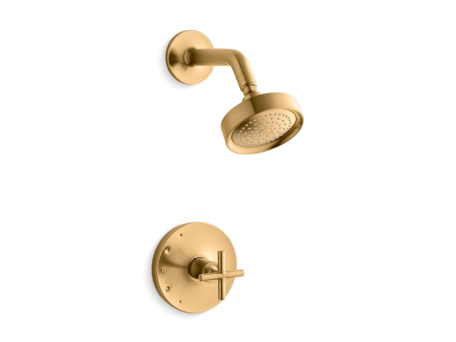 Purist Rite-Temp shower trim kit with cross handle, 2.5 gpm