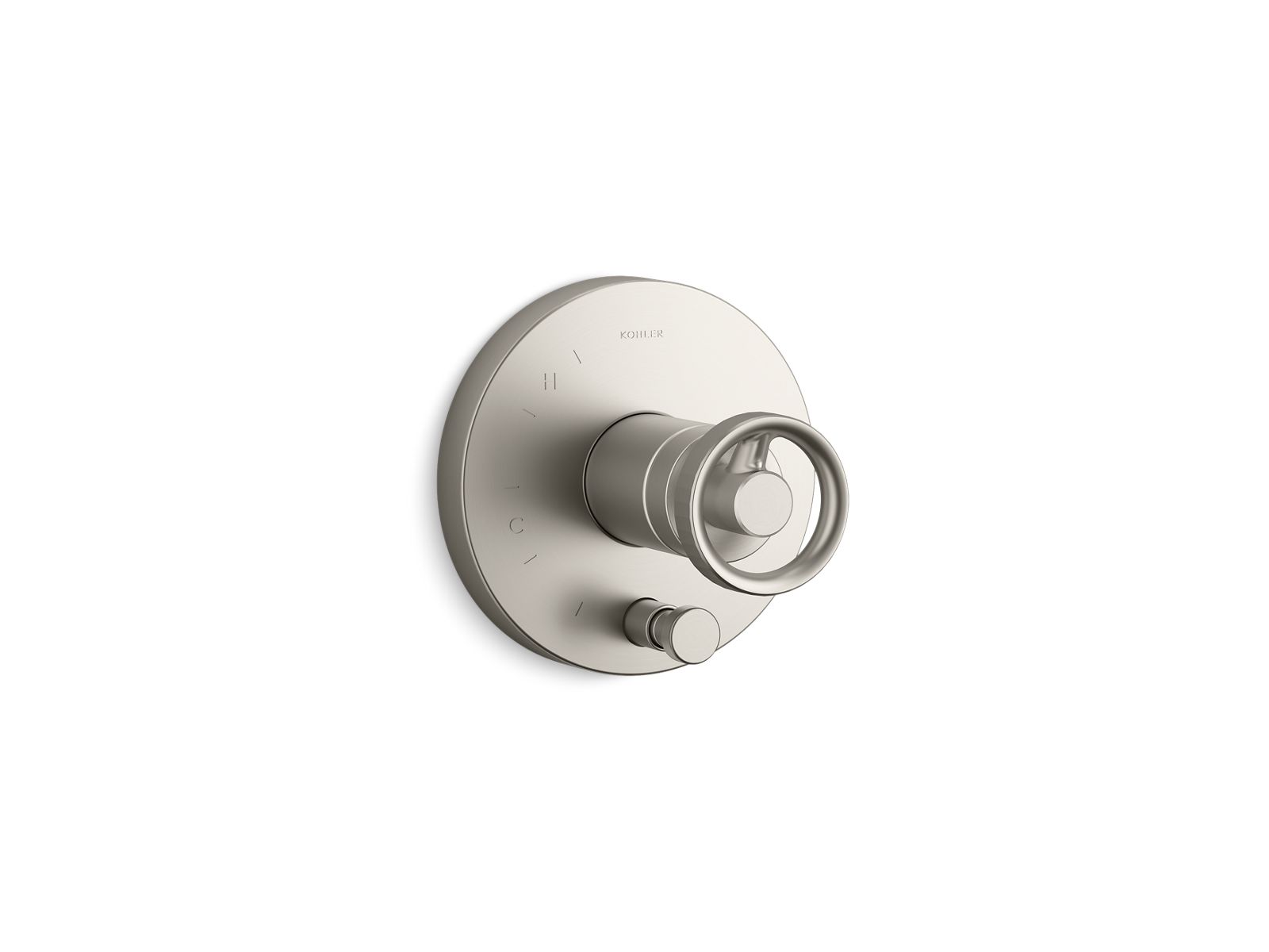 Components Rite-Temp valve trim with Industrial handle and diverter