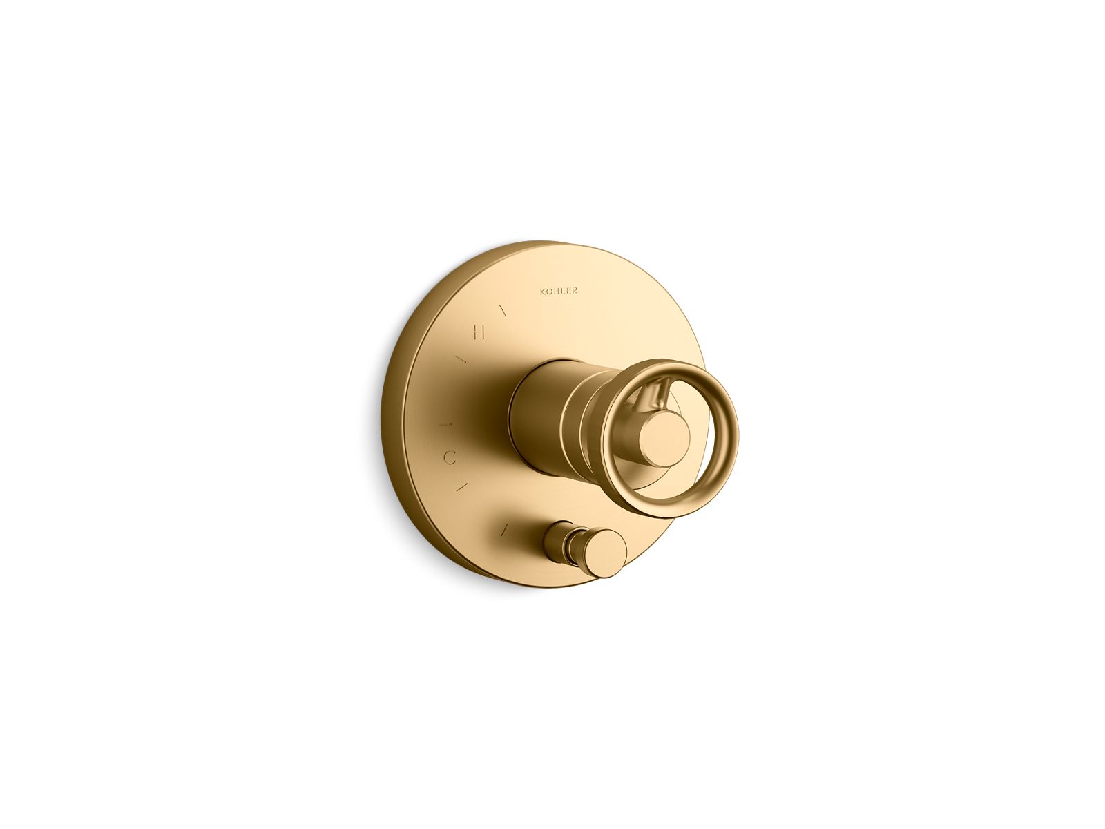 Components Rite-Temp valve trim with Industrial handle and diverter