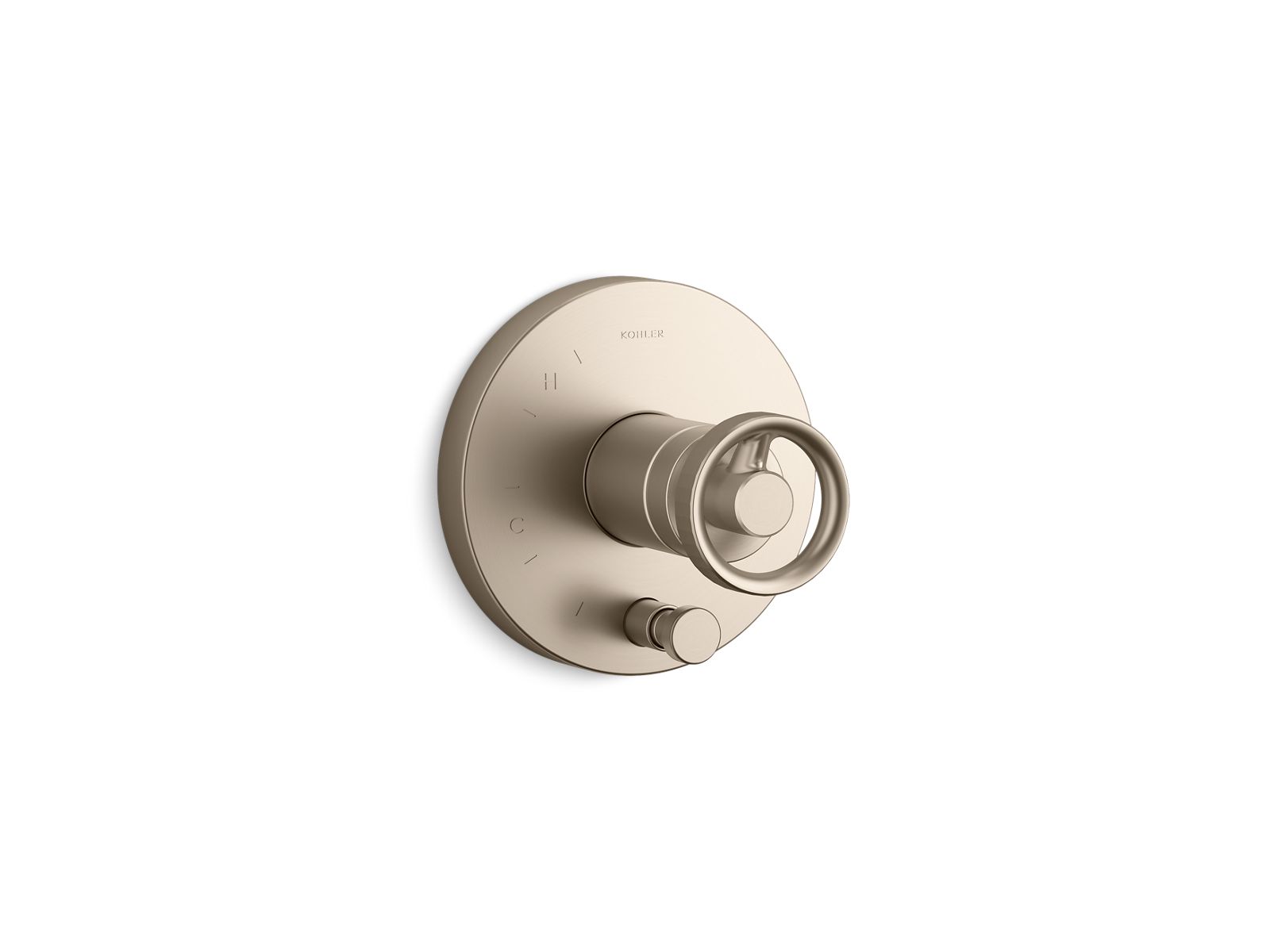 Components Rite-Temp valve trim with Industrial handle and diverter