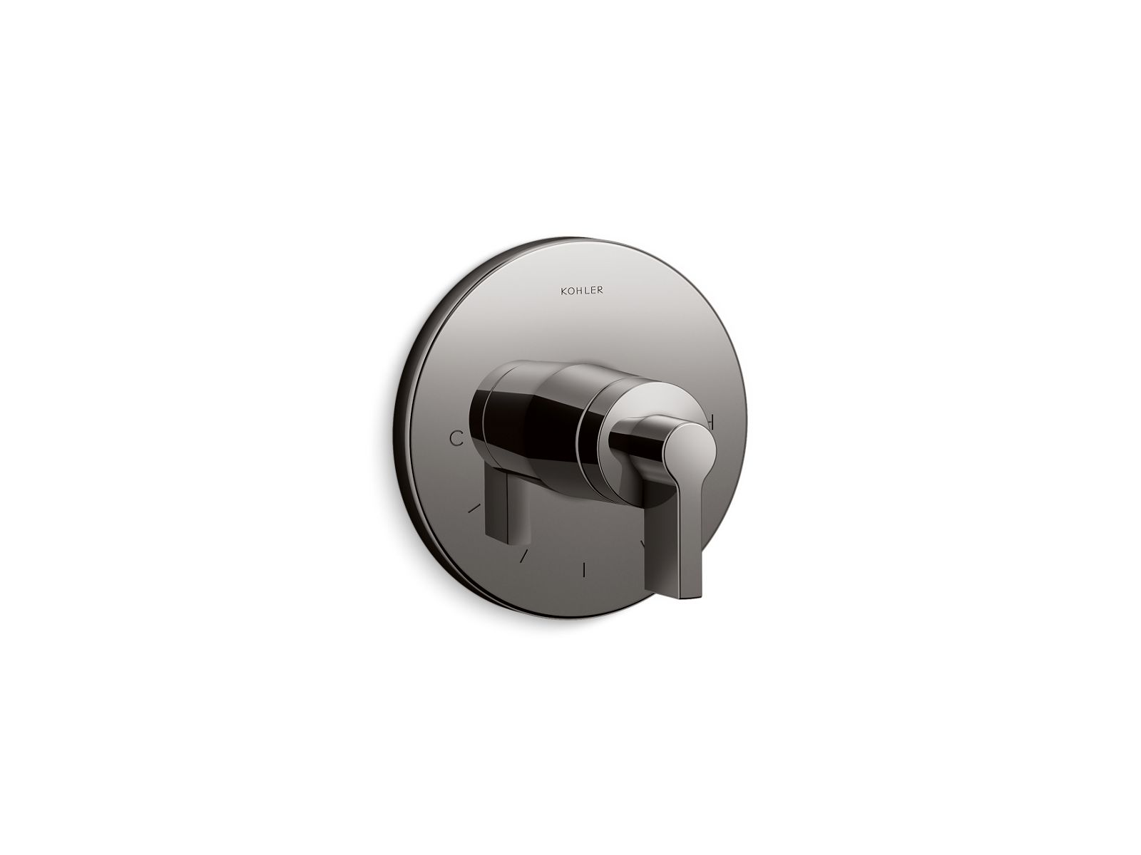 Components MasterShower temperature control valve trim with Lever handle