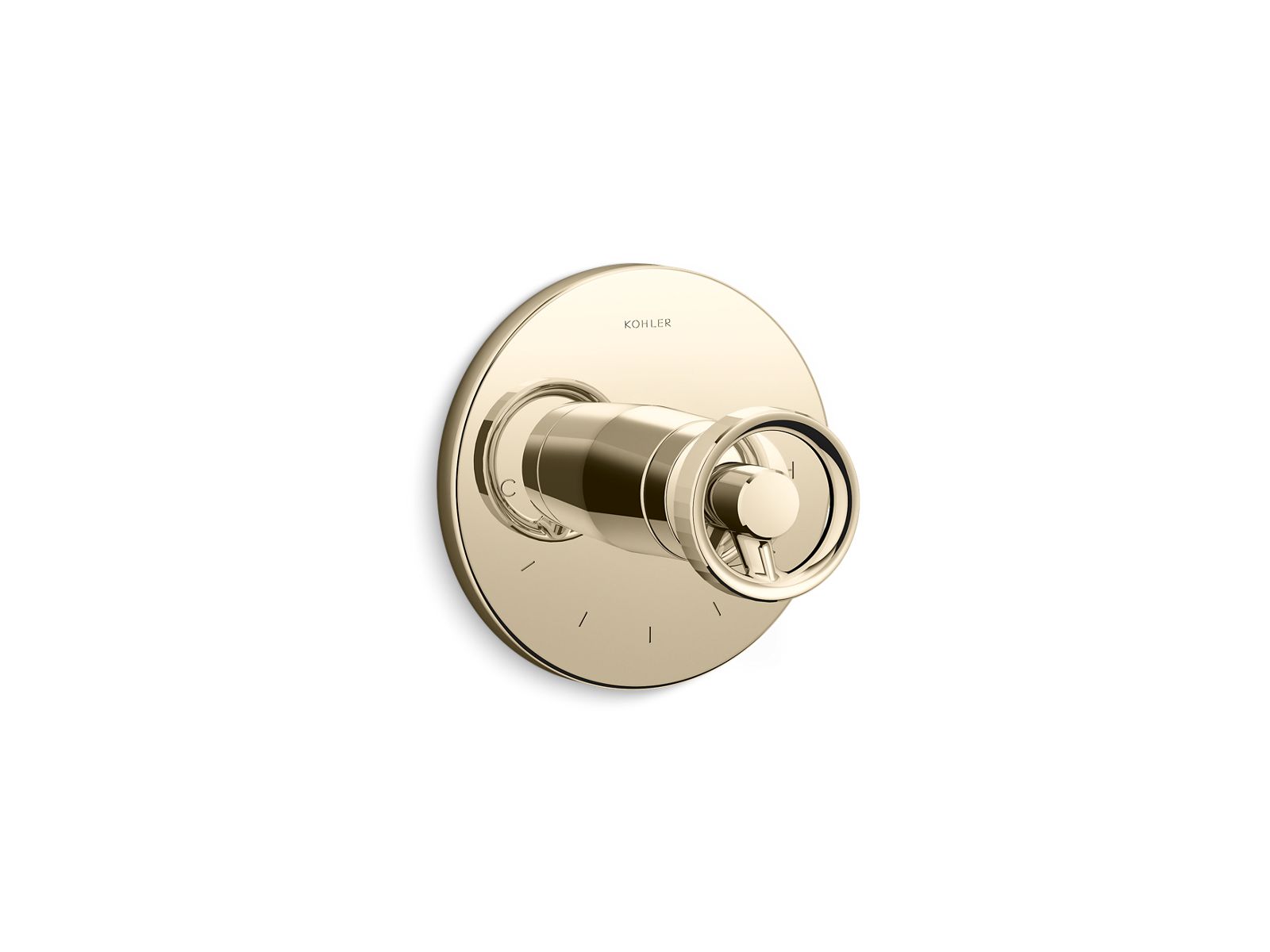 Components MasterShower temperature control valve trim with Industrial handle