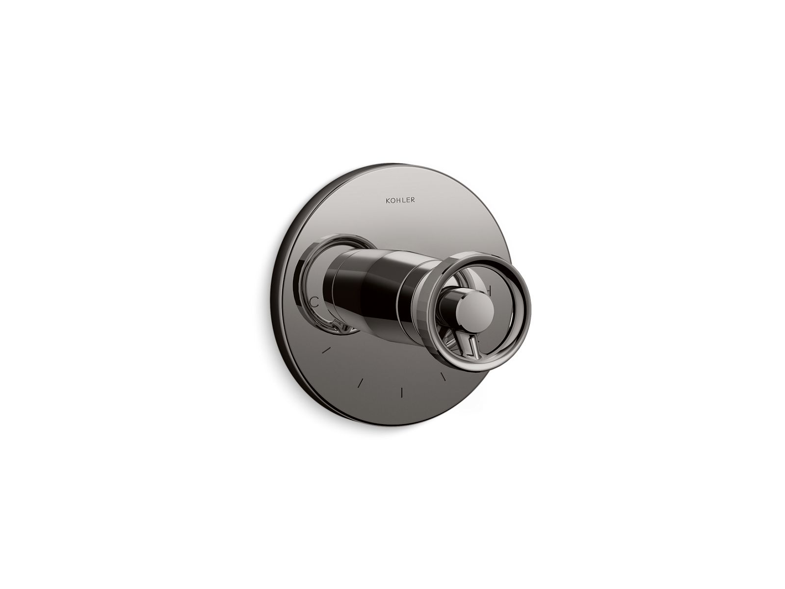 Components MasterShower temperature control valve trim with Industrial handle