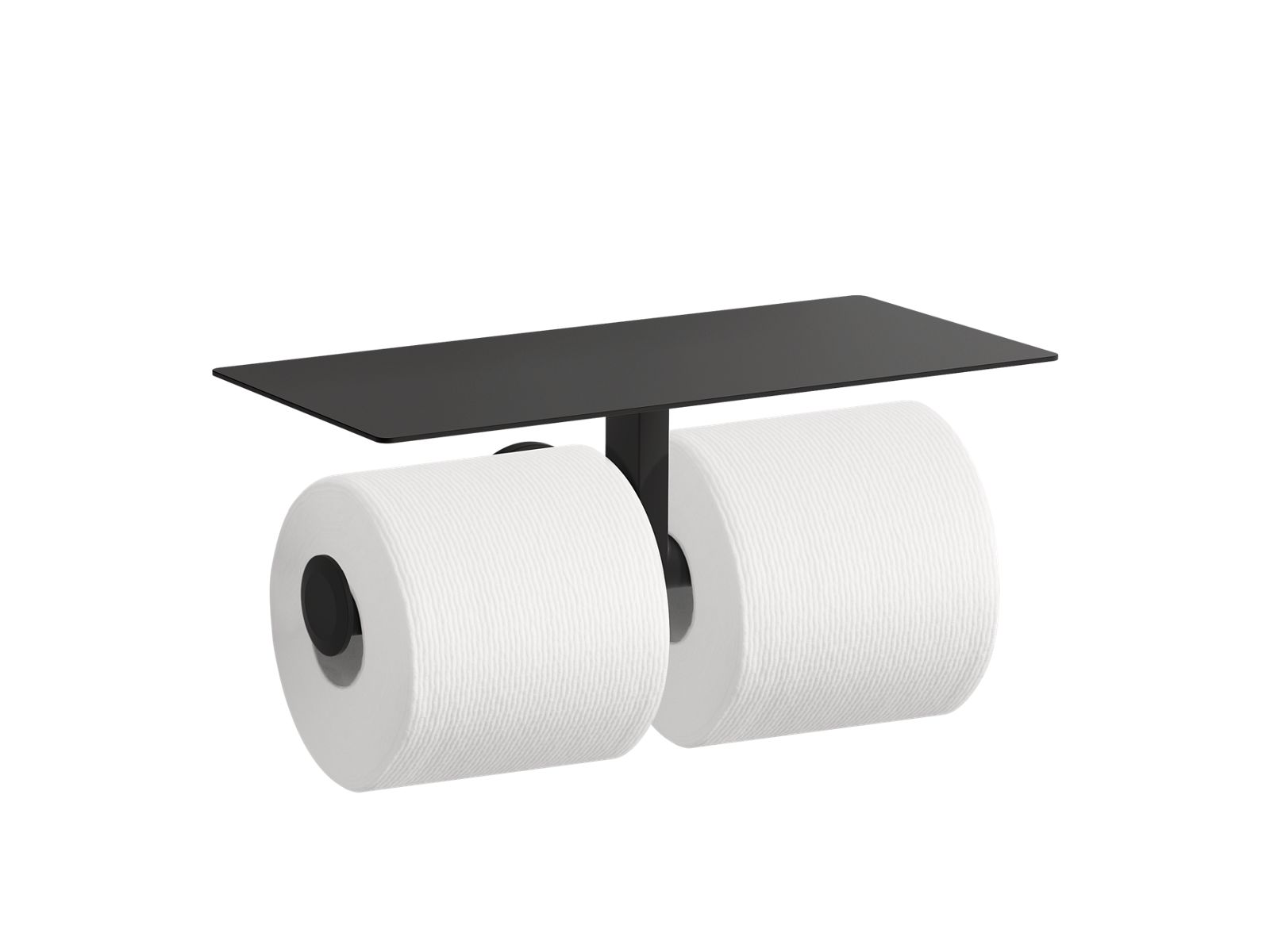 Components Covered double toilet paper holder