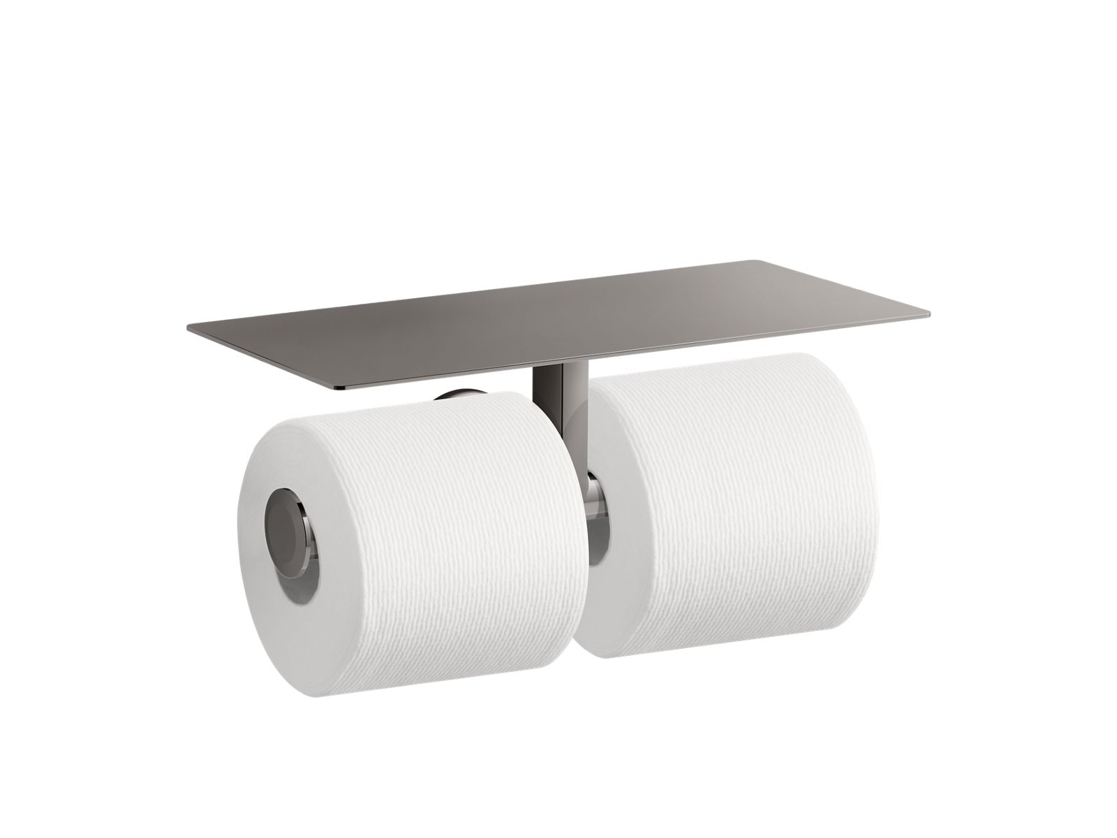 Components Covered double toilet paper holder