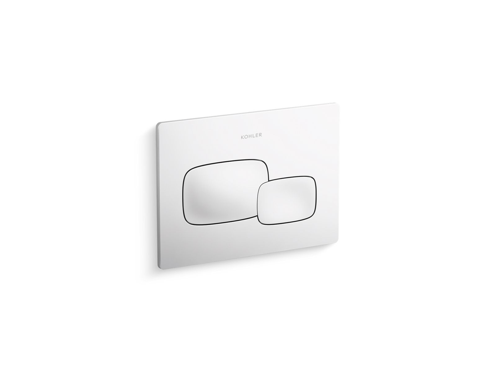 Cue Flush actuator plate for 2"x 4" in-wall tank and carrier system