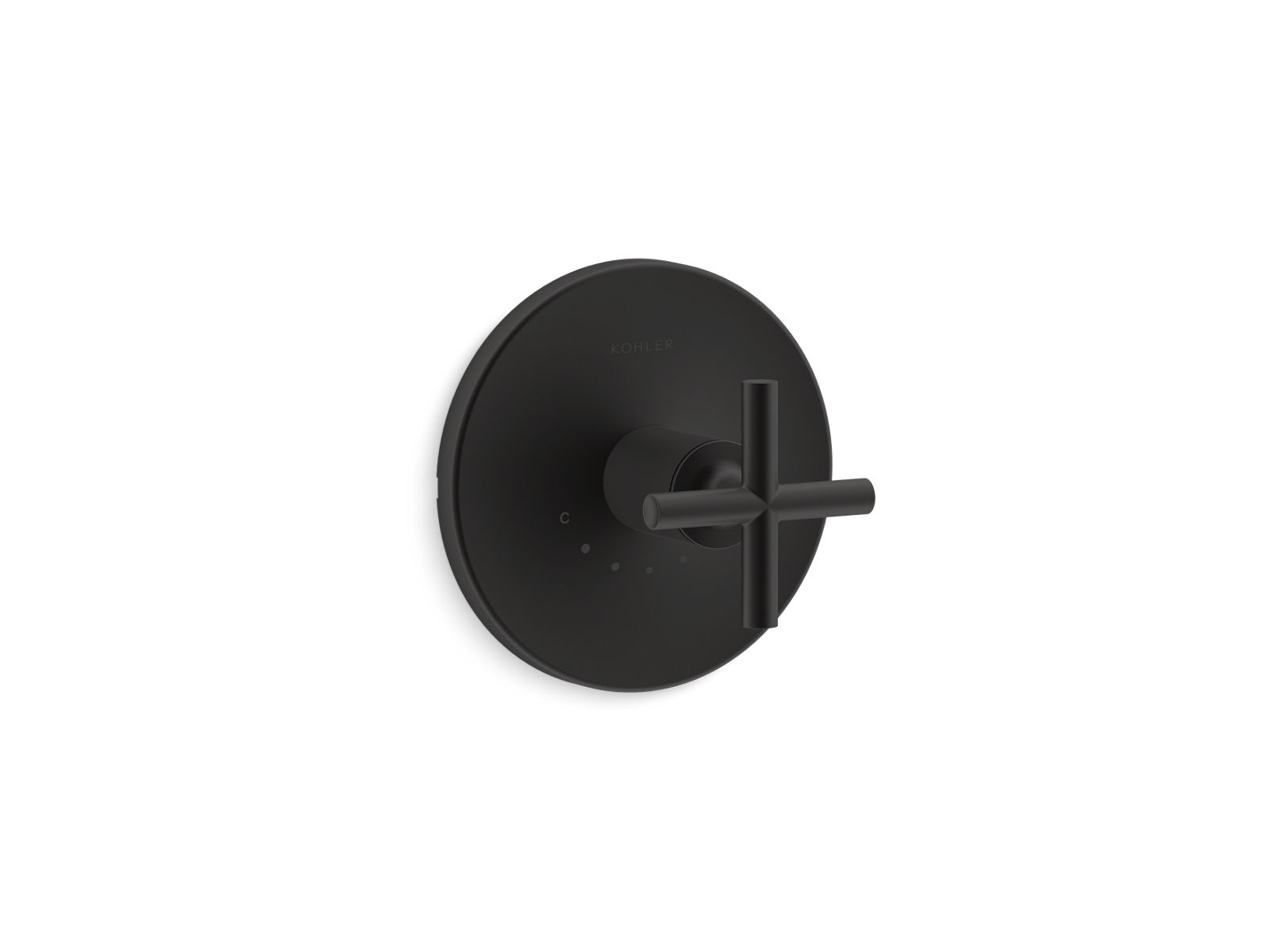 Purist MasterShower temperature control valve trim with cross handle