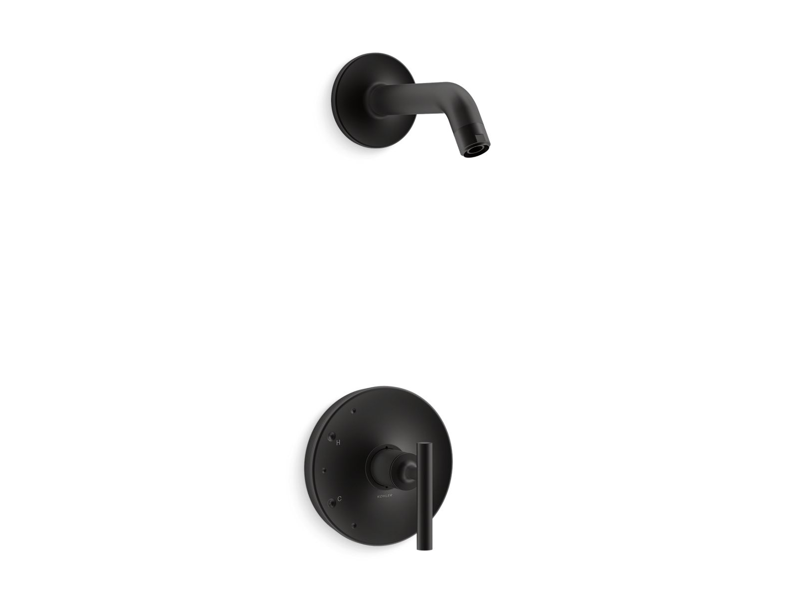 Purist Rite-Temp shower trim kit with lever handle, without showerhead