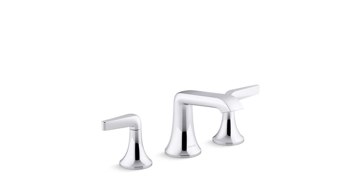 NEW Kohler Cursive 8" Widespread Bathroom Faucet Polished Chrome R30579-4D-CP 