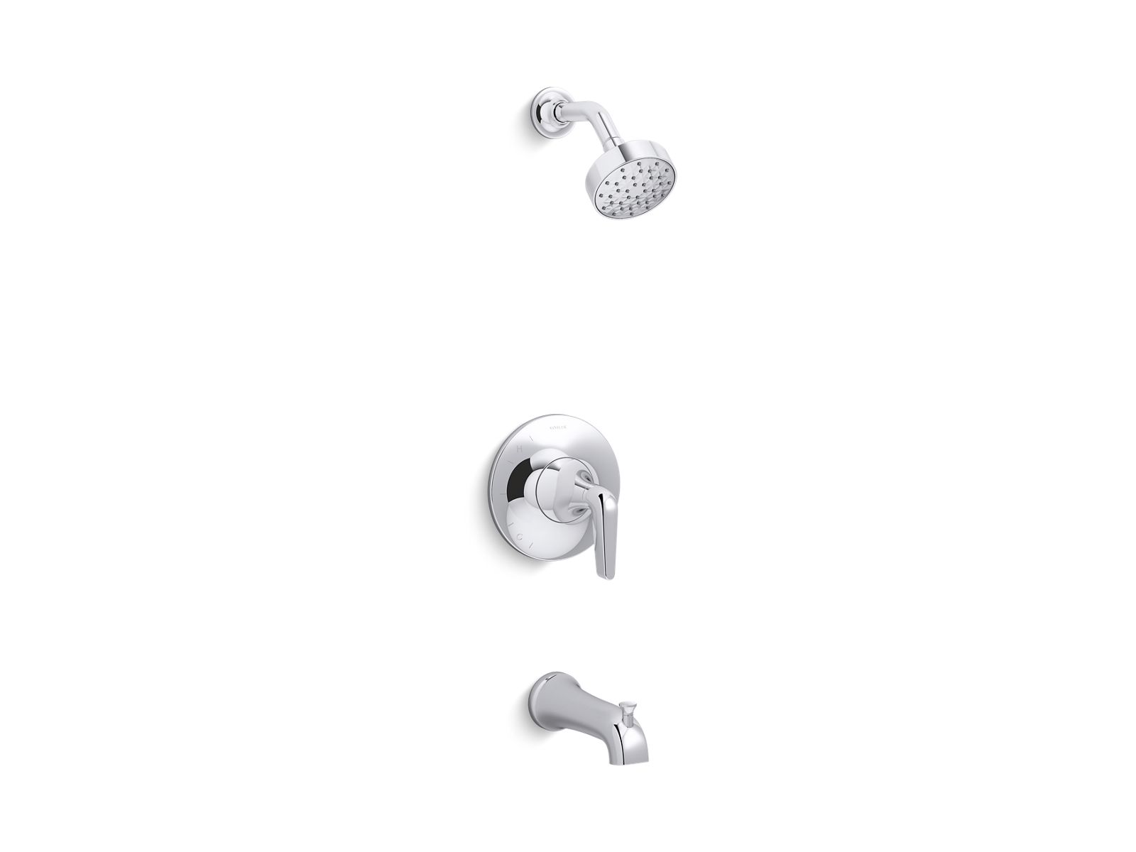 Kohler Co., Tub Shower Trim, The design of the Tempered bathroom faucet collection balances strong, squared edges and steep