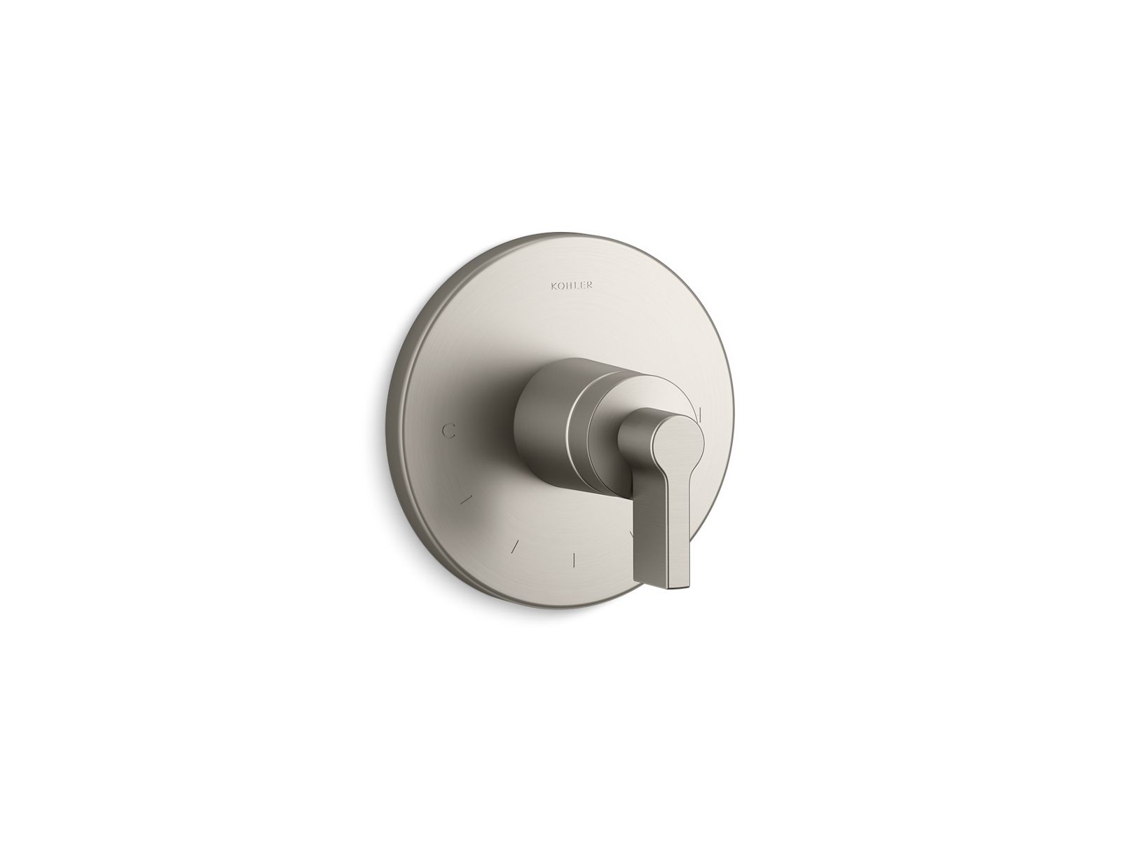 Components MasterShower temperature control valve trim with Lever handle