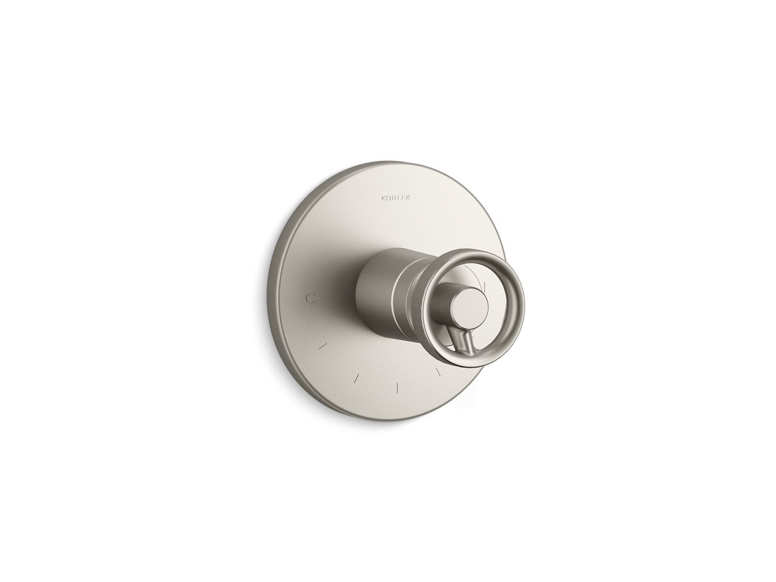 Components MasterShower temperature control valve trim with Industrial handle