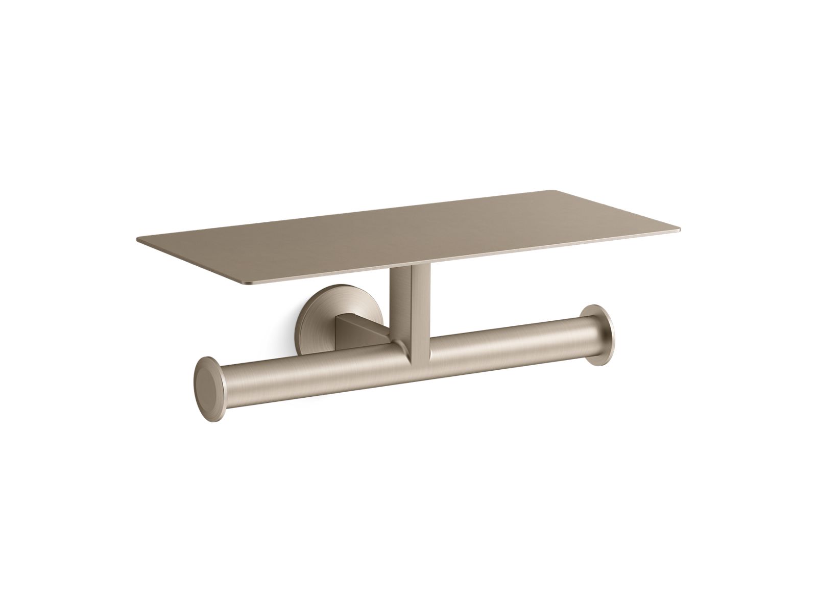 Components Covered double toilet paper holder