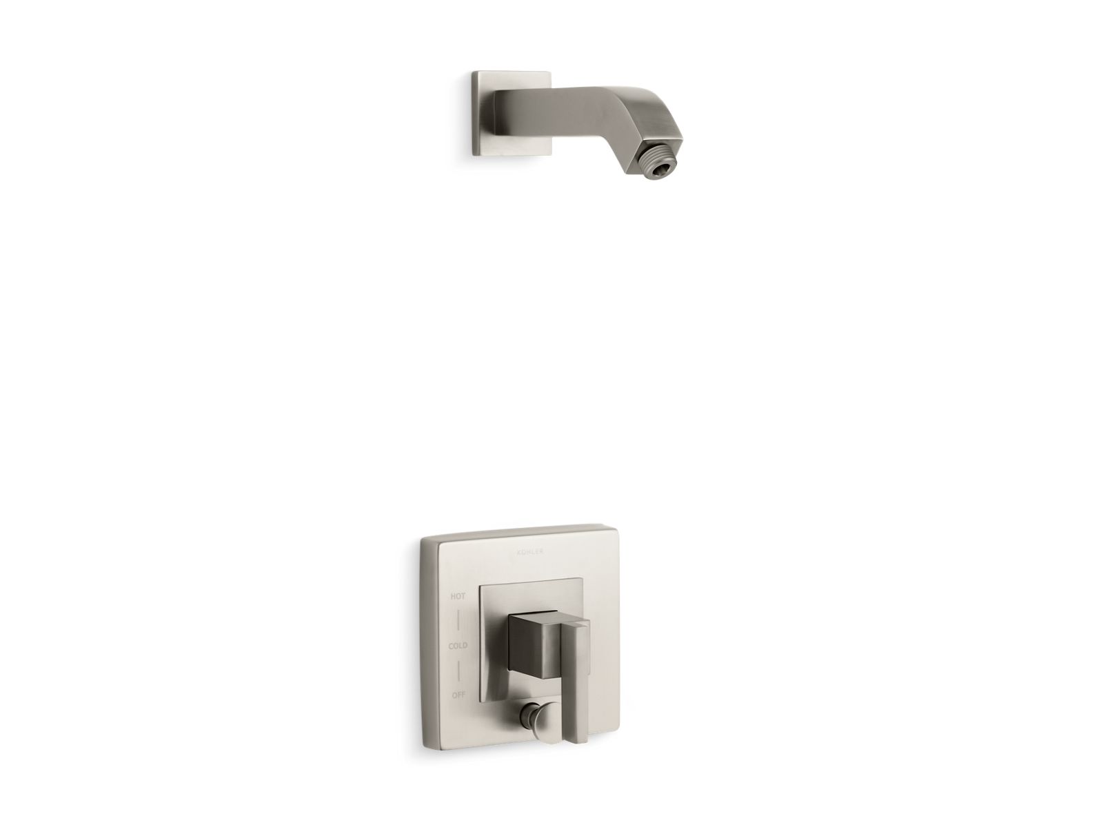 Loure Rite-Temp shower trim kit with push-button diverter, without showerhead