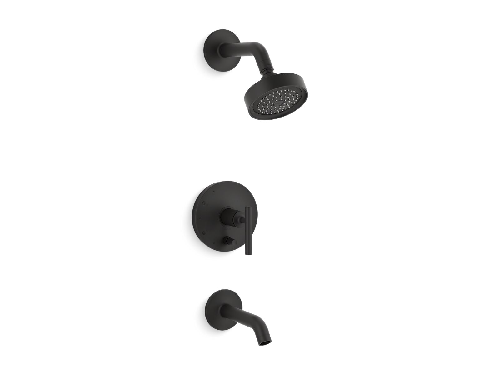 Purist Rite-Temp bath and shower trim kit with push-button diverter and lever handle, 2.5 gpm
