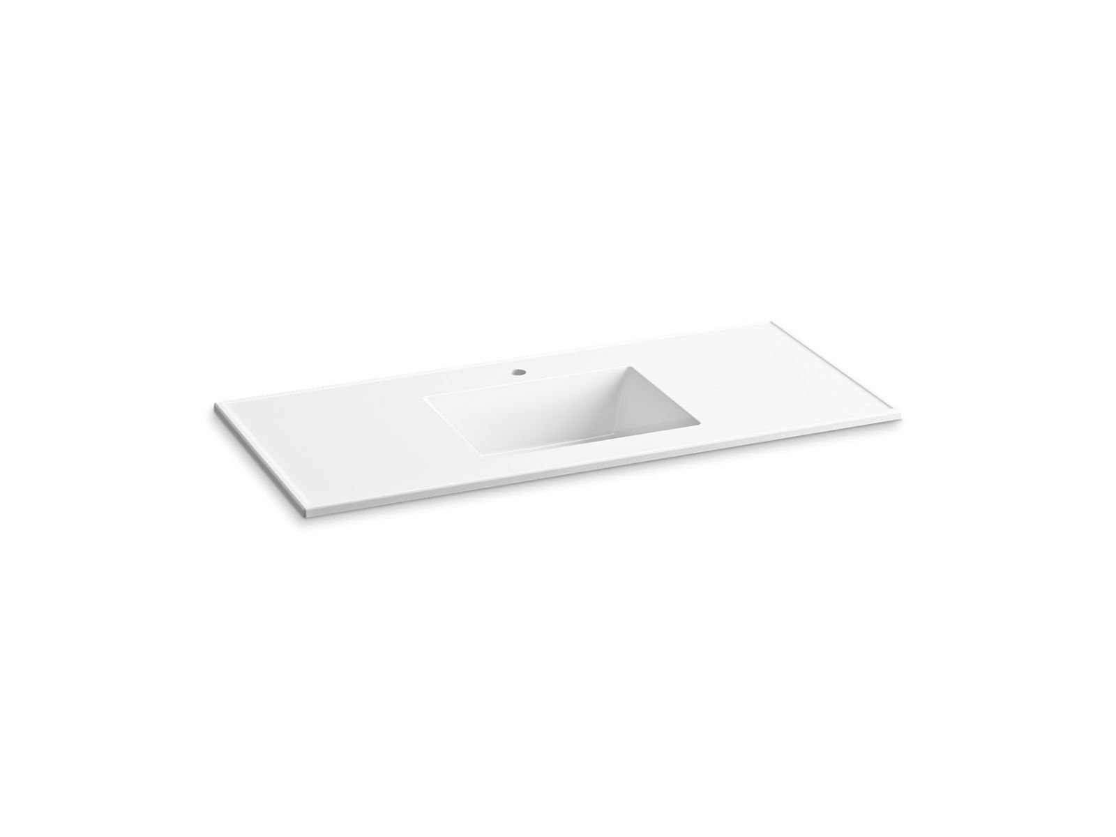 Ceramic Impressions 49 in. Vanity Top with Basin in White Impressions