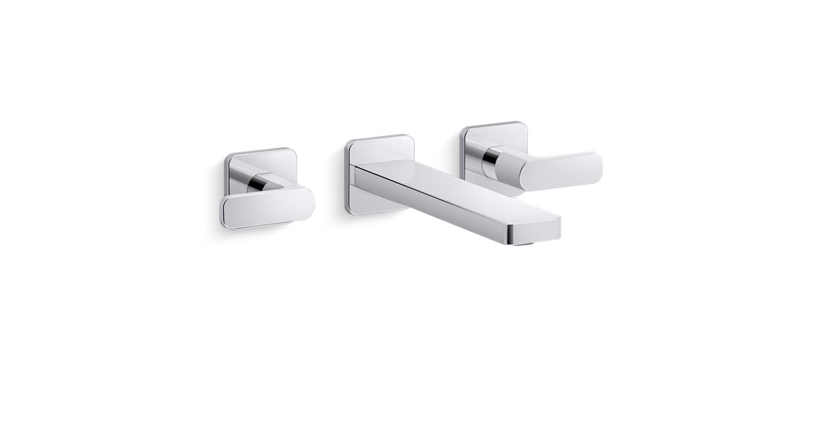 Parallel Wall-Mount Bathroom Sink Faucet Trim | K-T27120-4 | KOHLER