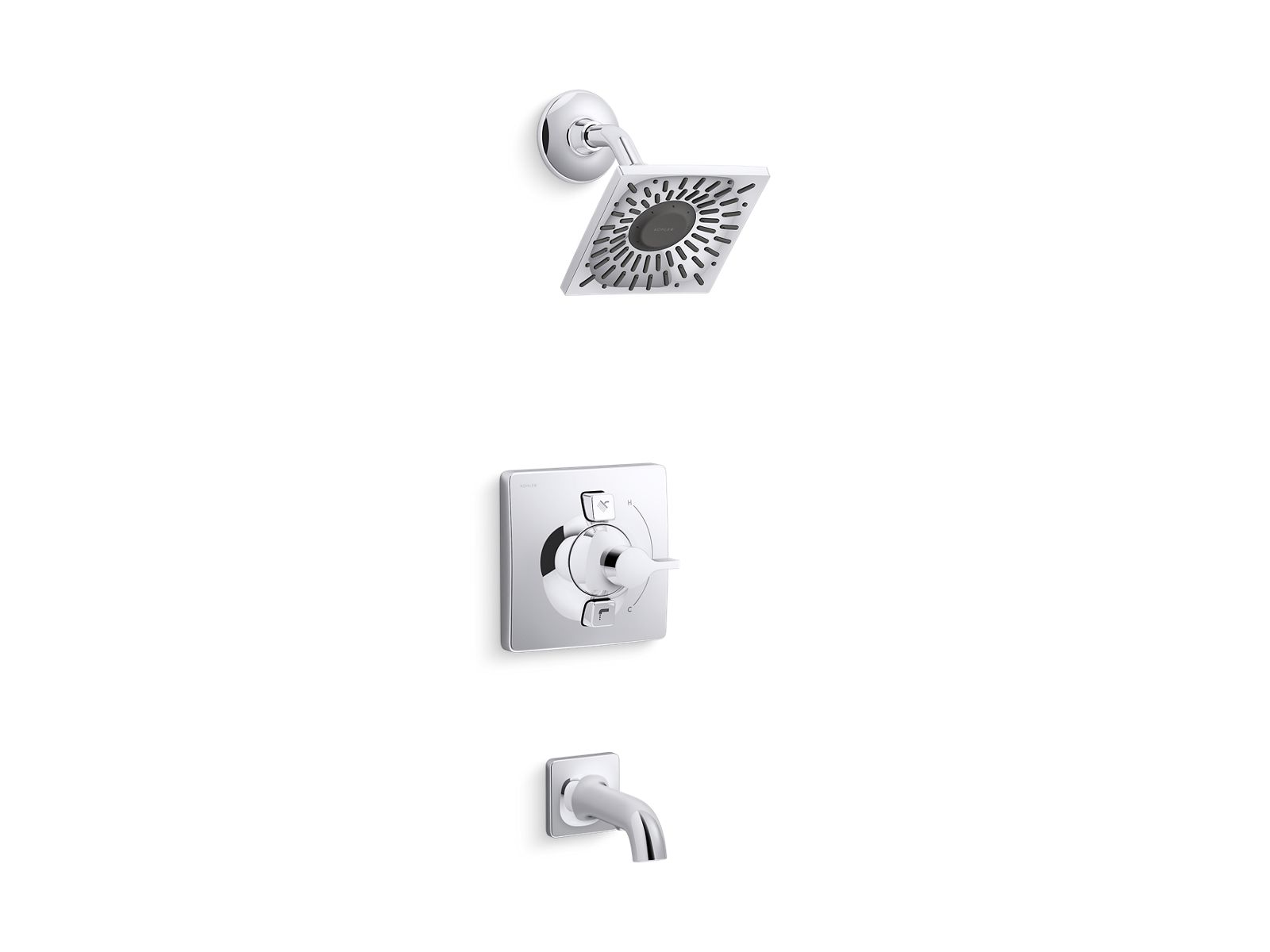 Kohler Co., Shower Trim, Combining simple, architectural forms with sensual lines, Venza™ bathroom faucets blend organic