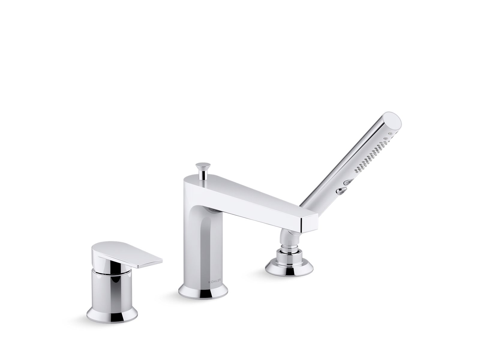 K 74032 4 CP Taut Deck Mount Bath Faucet With Handshower Studio   Zac76848 Rgb