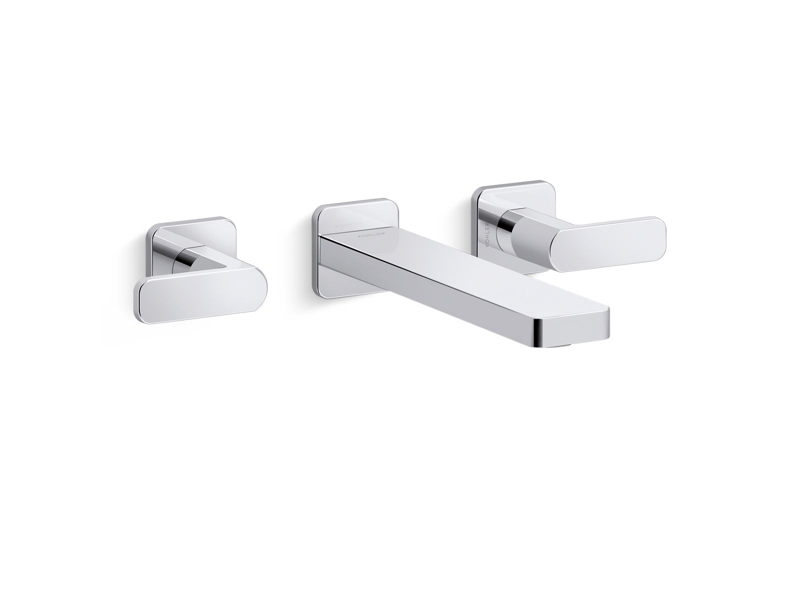K-22570T-4-CP | Parallel™ Widespread wall-mount lavatory faucet (long