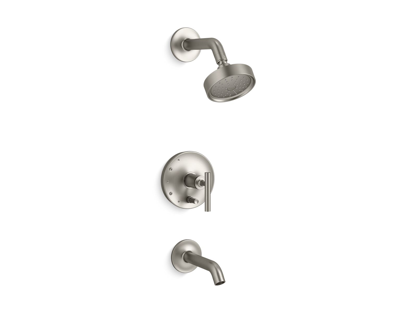 Purist Rite-Temp bath and shower trim kit with push-button diverter and lever handle, 1.75 gpm